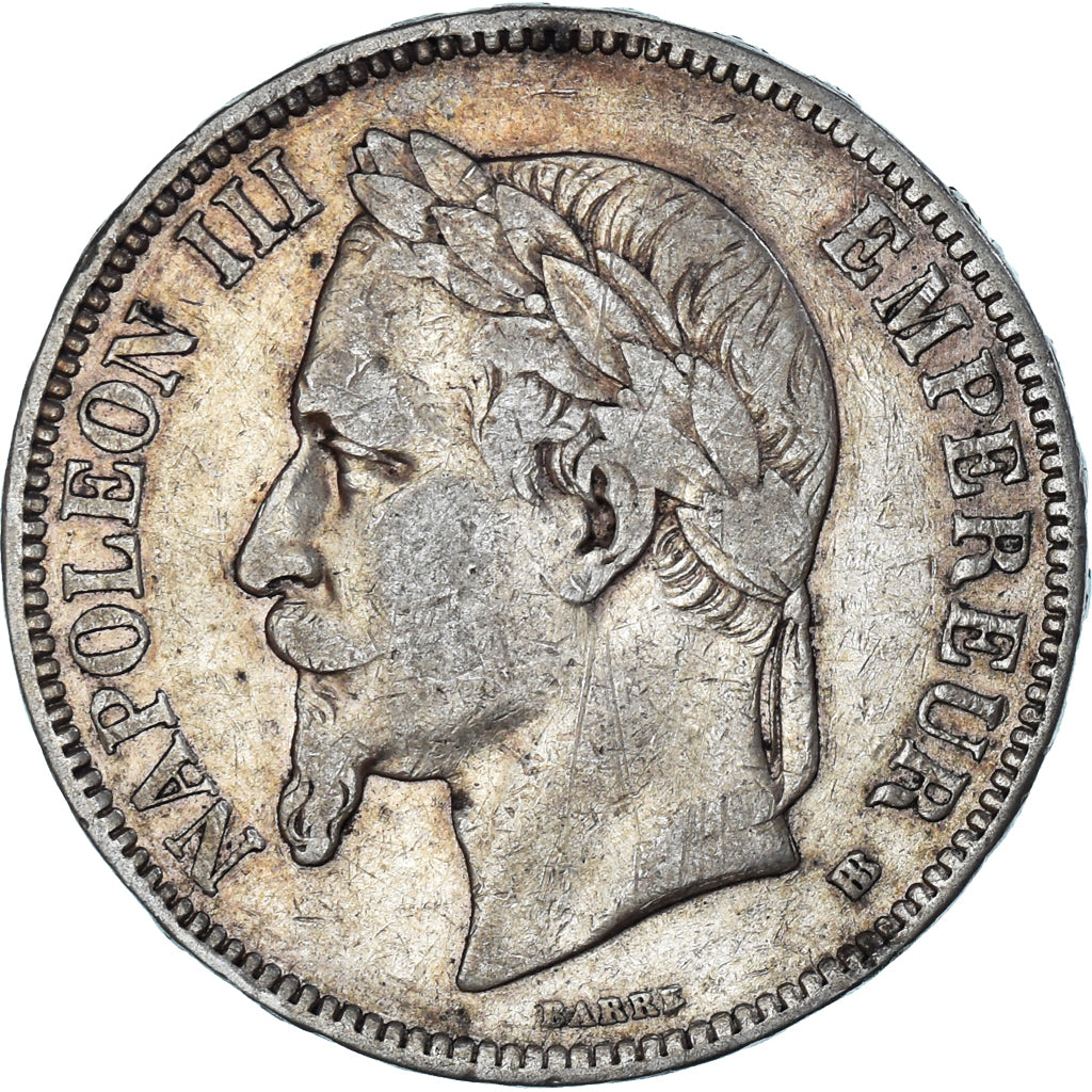 Coin, France, Napoleon III, 5 Francs, 1868, Strasbourg, VF(30-35), Silver