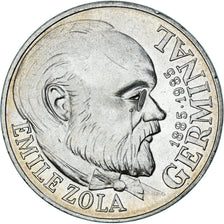 Coin, France, Emile Zola Germinal, 100 Francs, 1985, Paris, MS(60-62), Silver