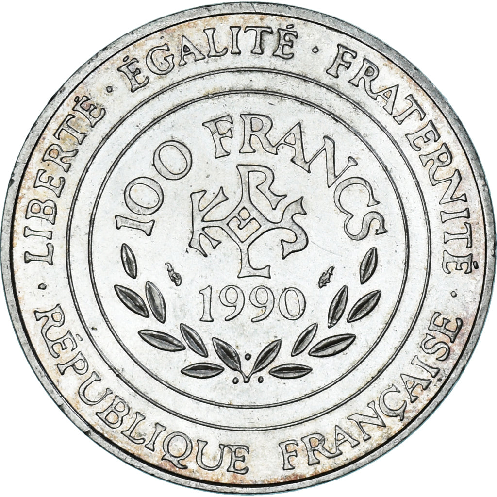 Monnaie, France, Charlemagne, 100 Francs, 1990, Paris, SUP+, Argent