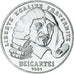 Moneda, Francia, Descartes, 100 Francs, 1991, Paris, EBC+, Plata, KM:996