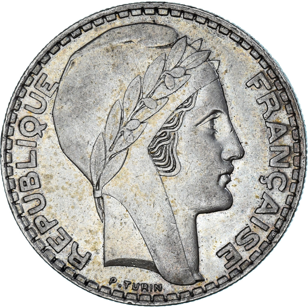 Moeda, França, Turin, 20 Francs, 1938, Paris, AU(55-58), Prata, KM:879