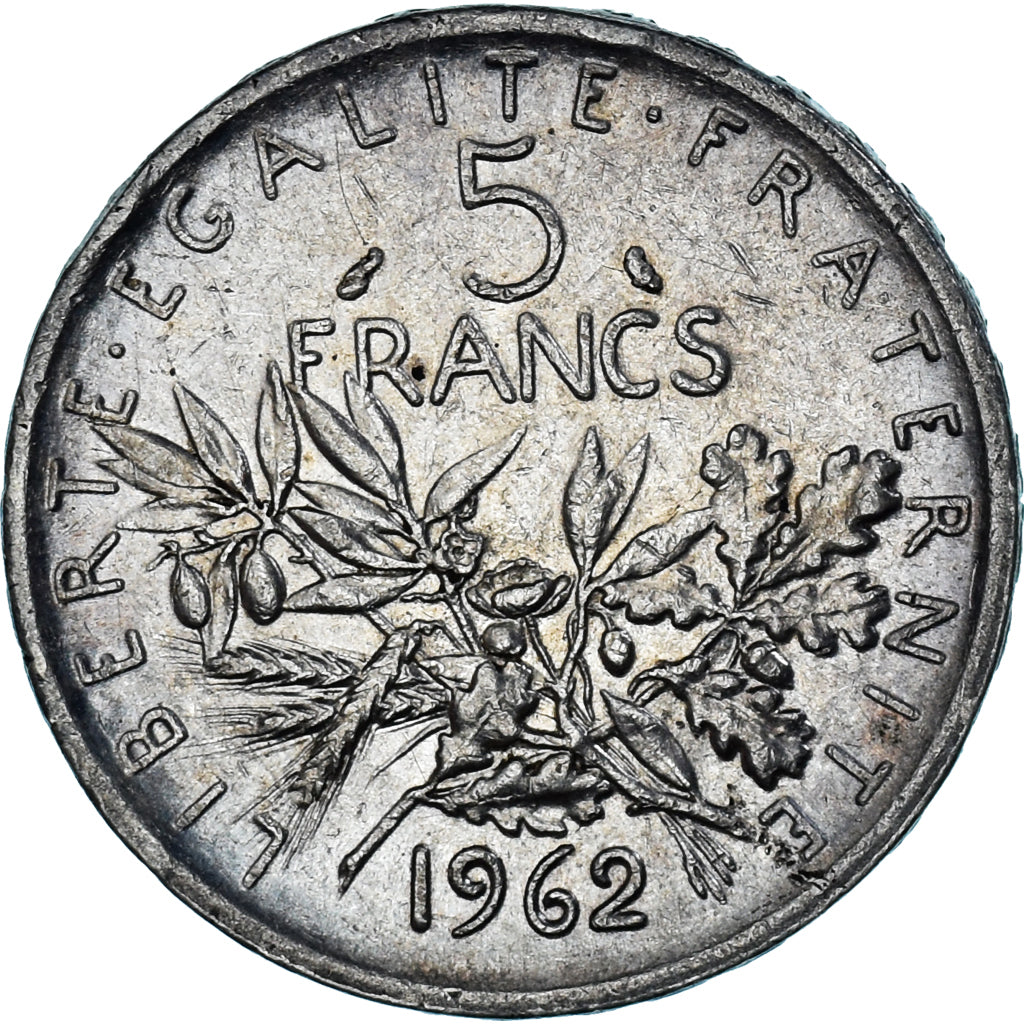 Coin, France, Semeuse, 5 Francs, 1962, Paris, AU(50-53), Silver, KM:926