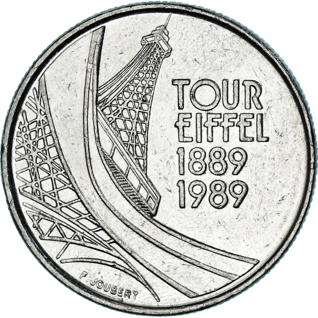 Moneda, Francia, Tour Eiffel, 5 Francs, 1989, Paris, EBC, Níquel recubierto de