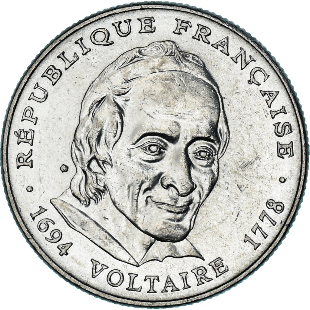 Moneda, Francia, Voltaire, 5 Francs, 1994, Paris, EBC, Níquel recubierto de