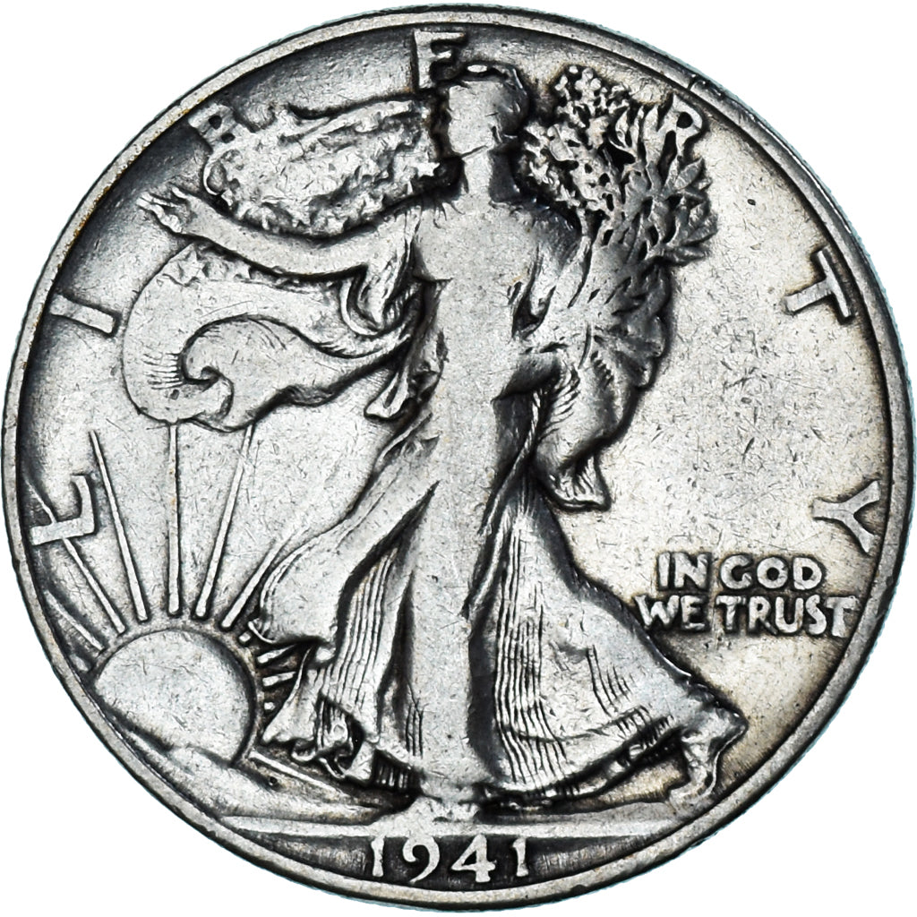 Coin, United States, Walking Liberty, Half Dollar, 1941, Denver, VF(20-25)