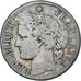 Moeda, França, Cérès, 2 Francs, 1871, Paris, VF(20-25), Prata, Gadoury:530