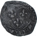 Monnaie, France, Charles VIII, Double Tournois, 1483-1498, TB+, Billon