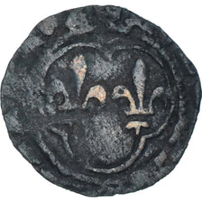 Münze, Frankreich, Charles VIII, Denier Tournois, 1483-1498, SGE+, Billon