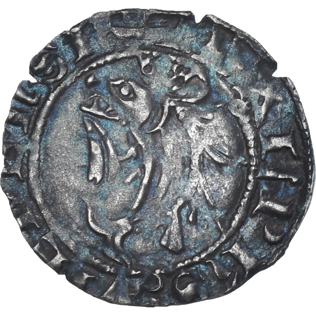 Moeda, ESTADOS FRANCESES, Dauphin Charles, Régent, Denier, Romans, EF(40-45)