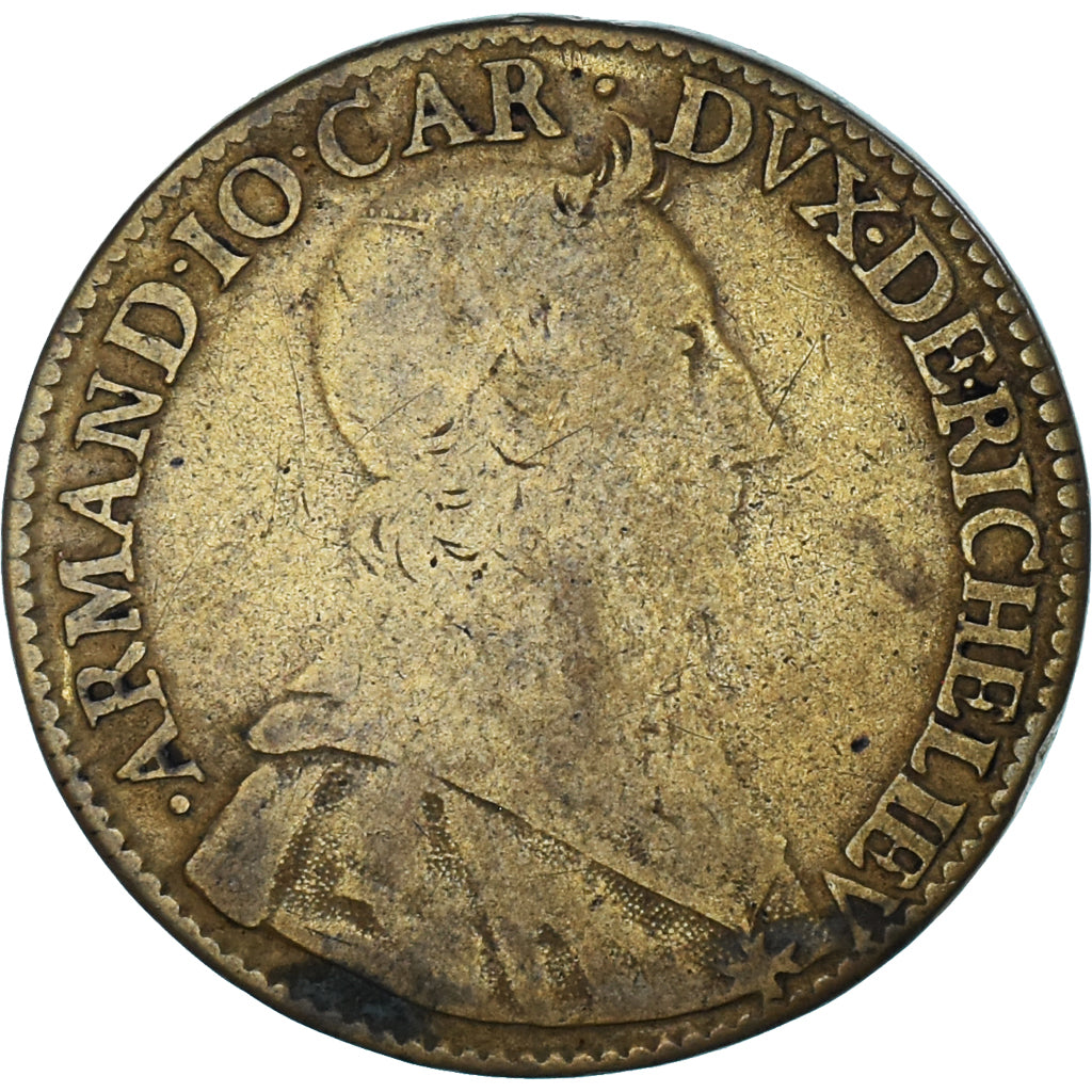 France, Jeton, Cardinal de Richelieu, 1640, TB, Laiton, Feuardent:9017