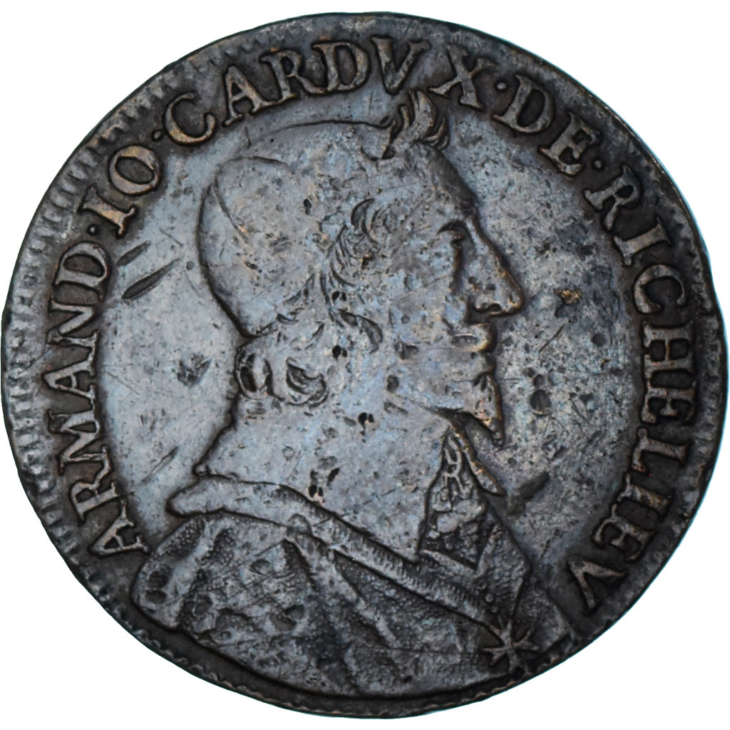 France, Token, Cardinal de Richelieu, 1641, EF(40-45), Copper, Feuardent:9019
