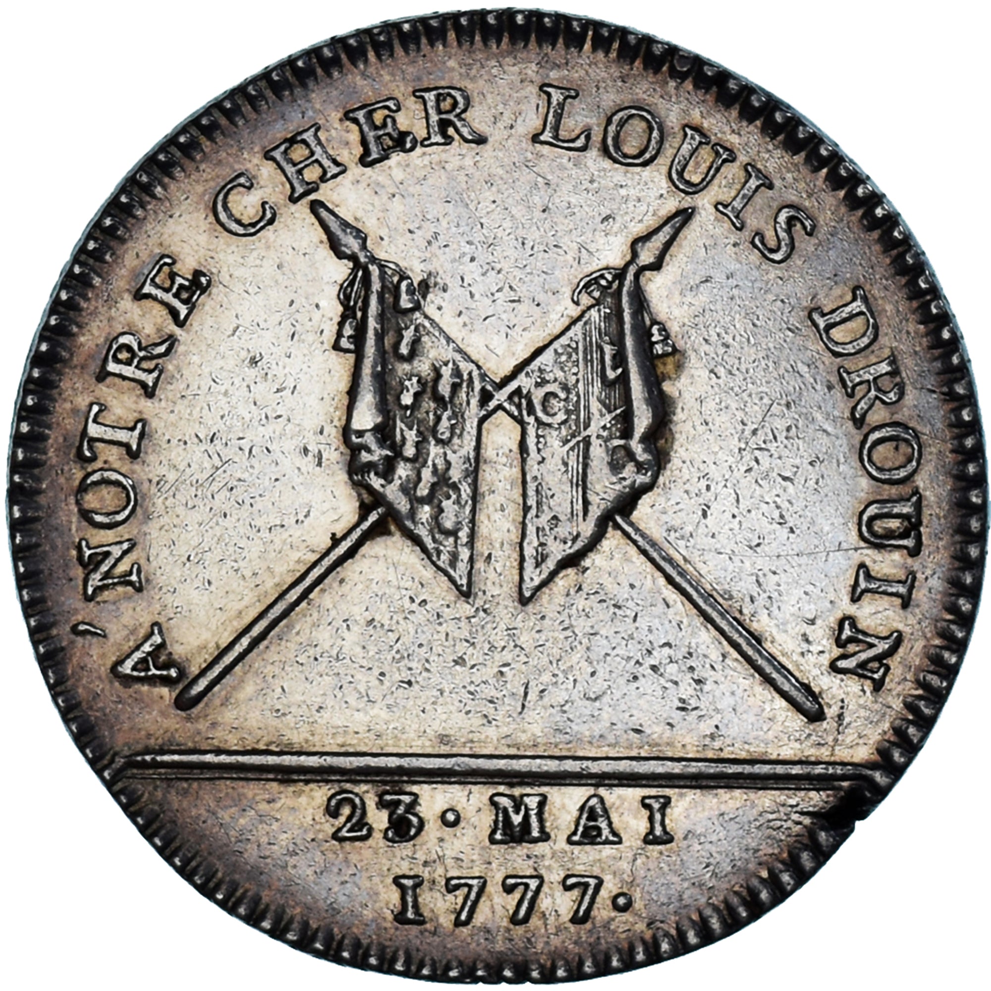 Francia, zeton, Chambre de commerce de Nantes, pour le comte d’Artois et Louis