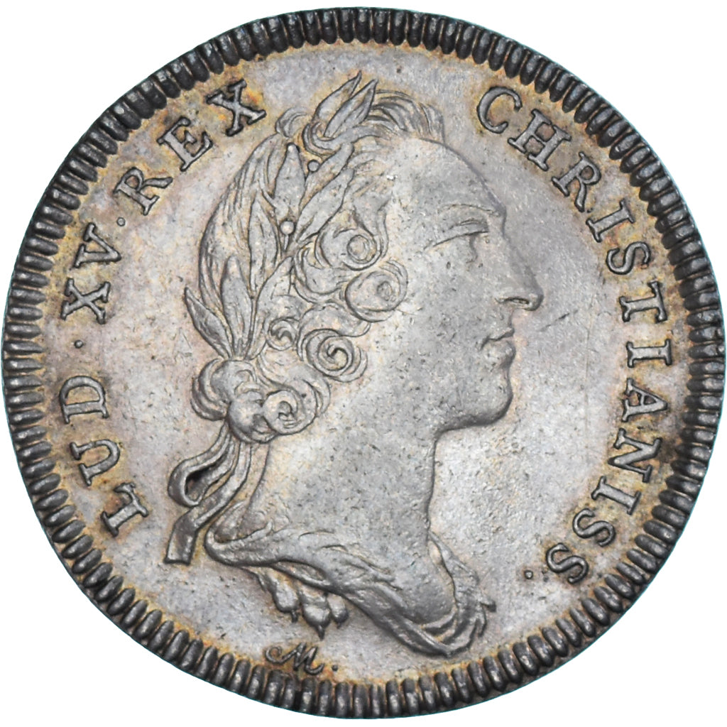 Francia, zeton, Louis XV, Ville de Moulins, MBC+, Plata, Feuardent:9555