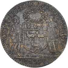 France, Jeton, Maire de Bourges, Antoine Bigot, 1643, TTB, Laiton