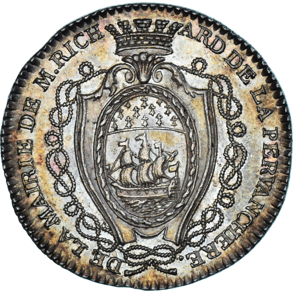 France, Token, Maires de Nantes, Pierre Richard de la Pervanchère, 1788