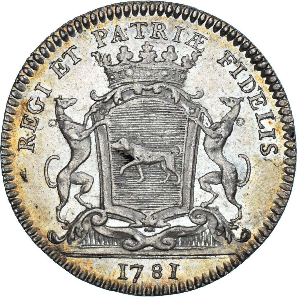 France, Jeton, Maire de Dijon, Guillaume Raviot, 1781, SUP, Argent