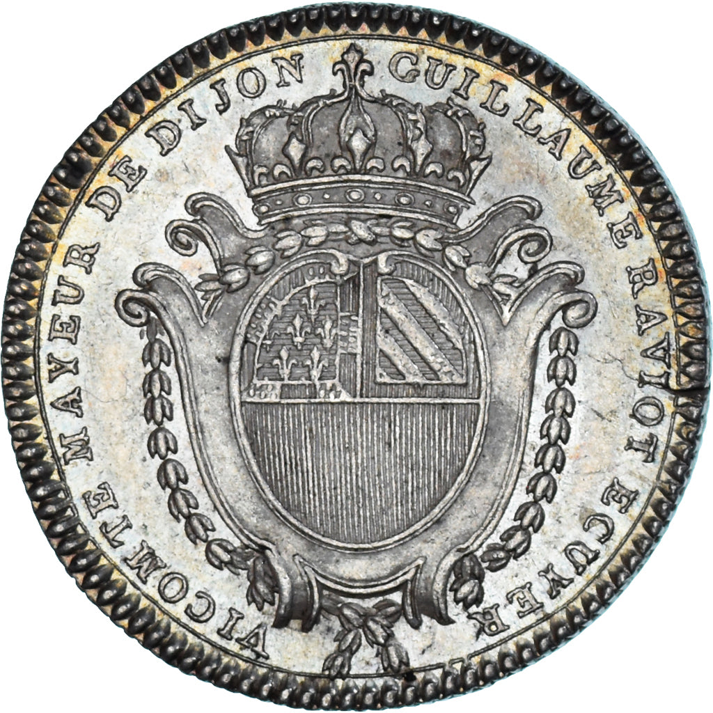 France, Jeton, Maire de Dijon, Guillaume Raviot, 1781, SUP, Argent