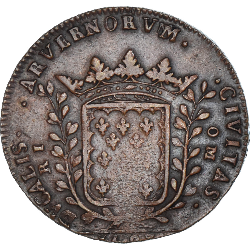 France, Jeton, Auvergne, De Combe, prévôt de la Monnaie de Riom, 1693, TB+