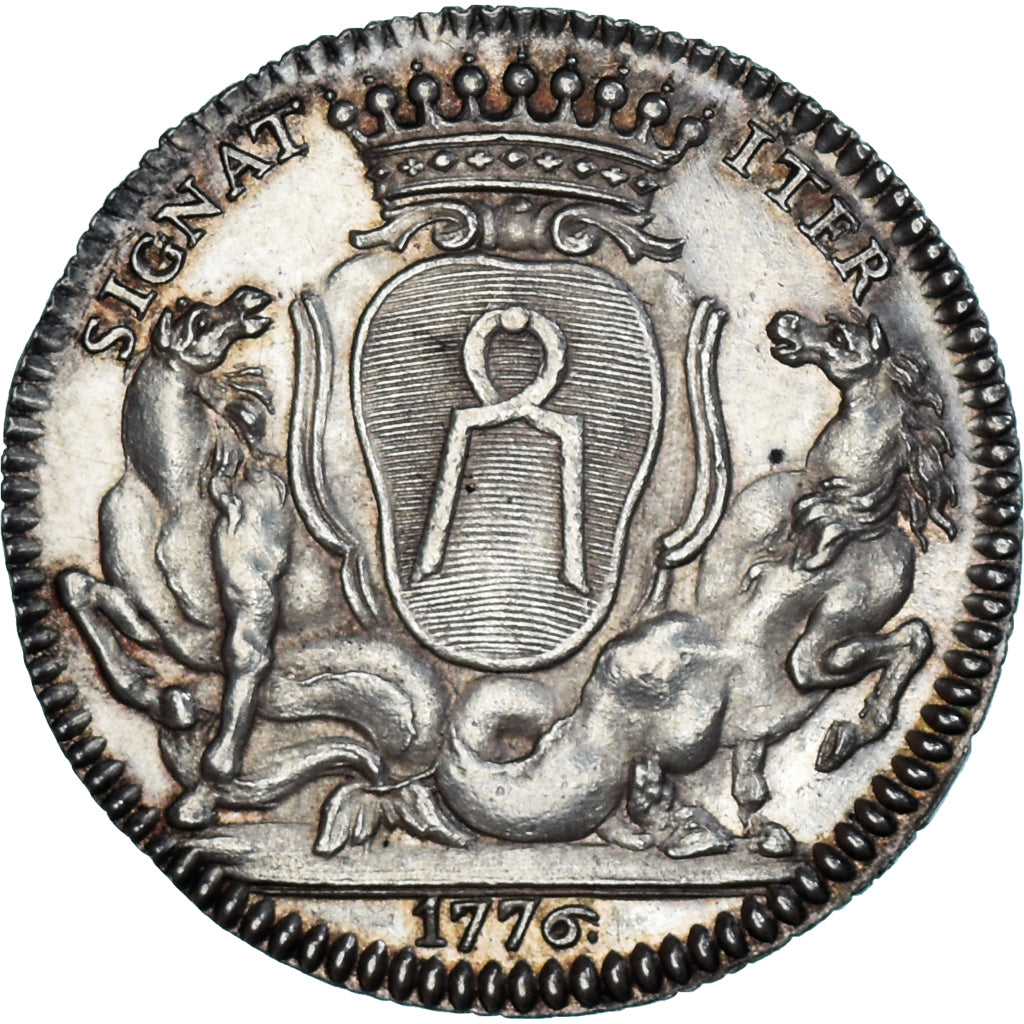 Francia, zeton, Maires de Nantes, Jean-Baptiste Gellée de Prémion, 1776, MBC+