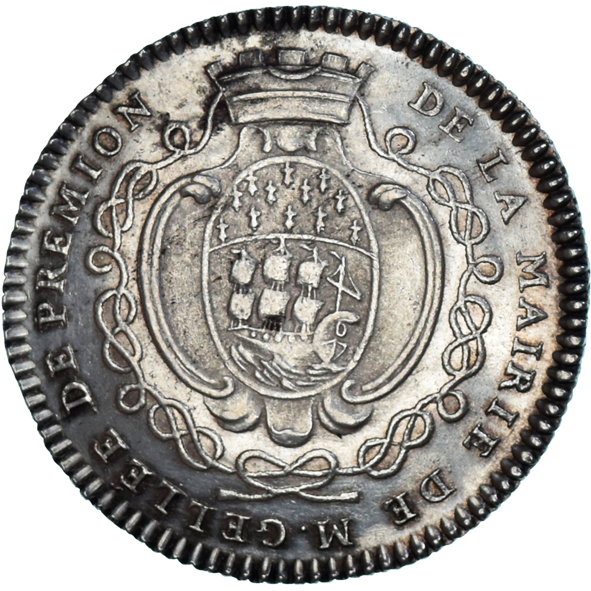 Francia, zeton, Maires de Nantes, Jean-Baptiste Gellée de Prémion, 1776, MBC+