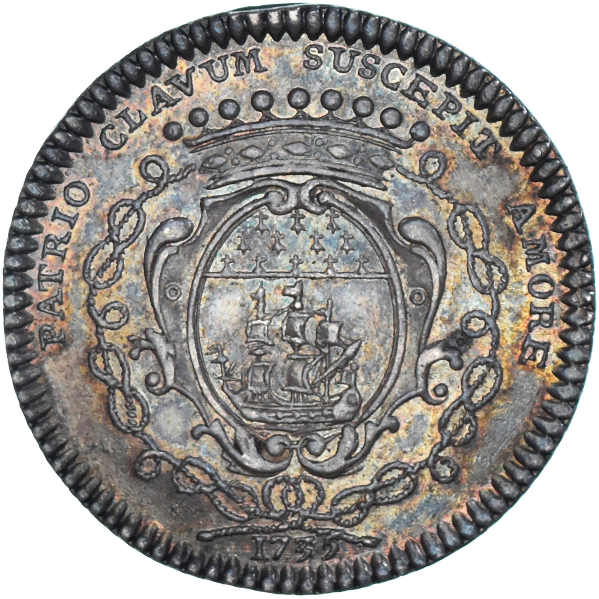 Frankreich, betaalpenning, Maires de Nantes, René Darquistade, 1735, VZ