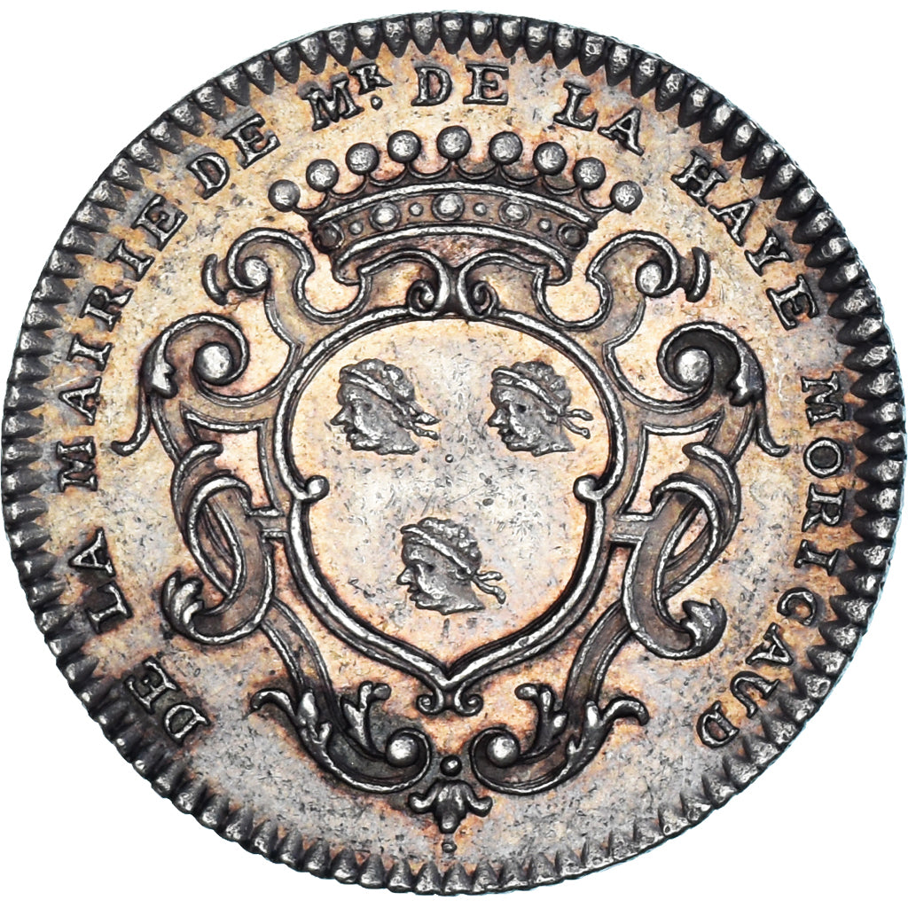 Francia, zeton, Maires de Nantes, François de la Haye Moricaud, 1738, EBC+