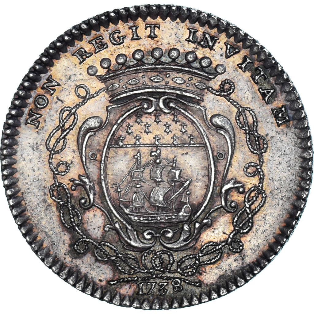 Francia, zeton, Maires de Nantes, François de la Haye Moricaud, 1738, EBC+