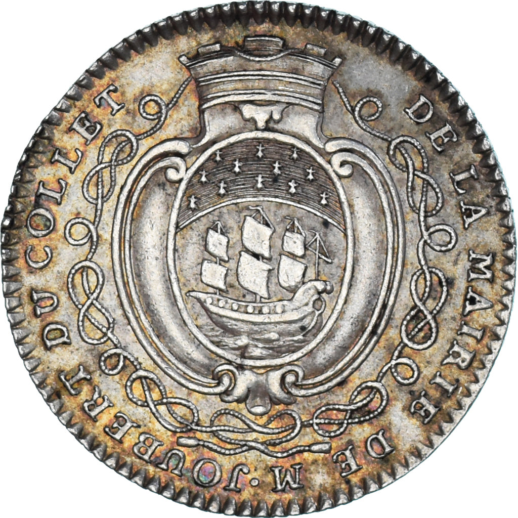 France, Jeton, Maires de Nantes, Léonard Joubert du Collet, 1763, TTB+, Argent