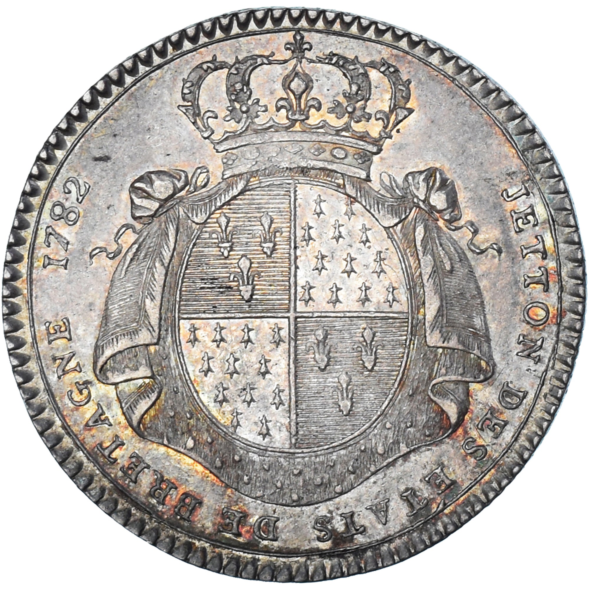 Frankreich, betaalpenning, Louis XVI, États de Bretagne, Rennes, 1782, SS+