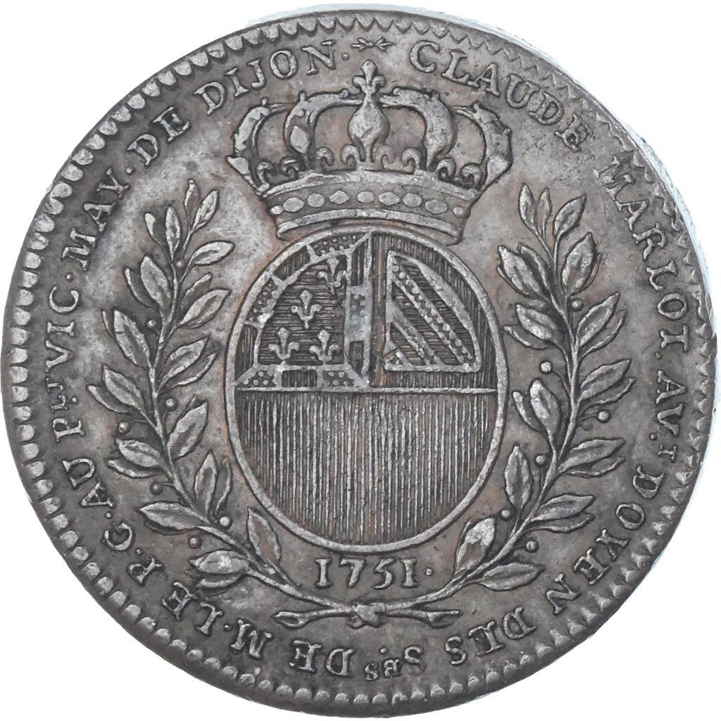 Frankreich, betaalpenning, Maires de Dijon, Claude Marlot, 1751, SS+, Kupfer