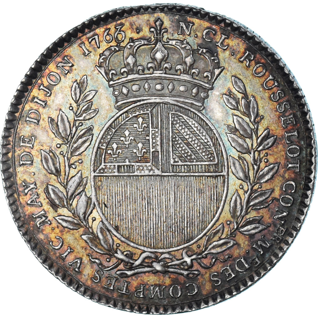 Francja, Token, Maires de Dijon, Nicolas-Claude Rousselot, 1766, AU(55-58)