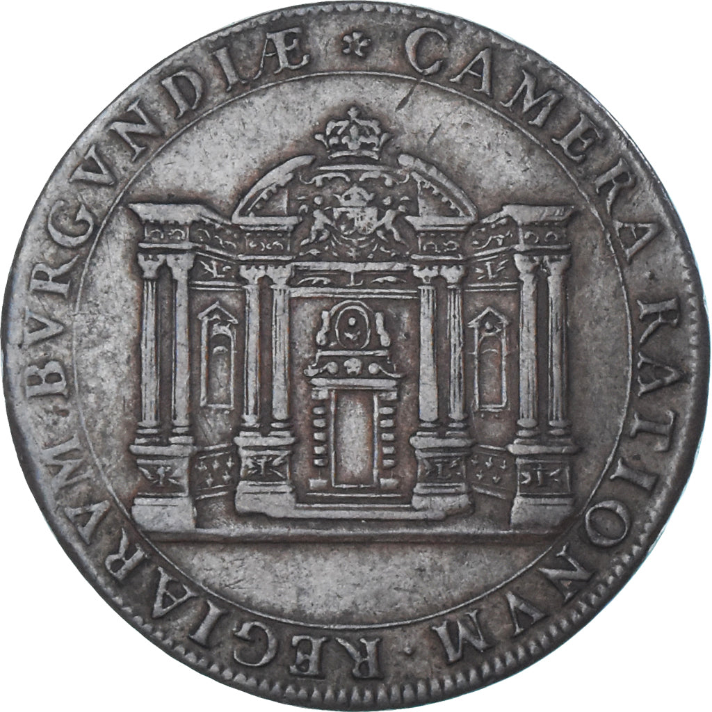 France, Token, Louis XIV, Chambre des Comptes de Dijon, 1648, EF(40-45), Copper