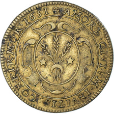 França, Token, Bourgogne, Edme Ferry, maire de Beaune, 1651, AU(50-53), Latão