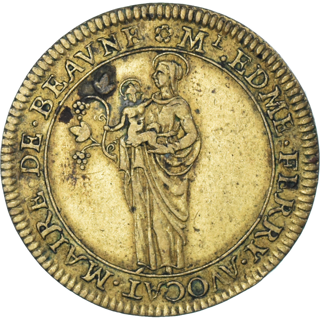França, Token, Bourgogne, Edme Ferry, maire de Beaune, 1651, AU(50-53), Latão
