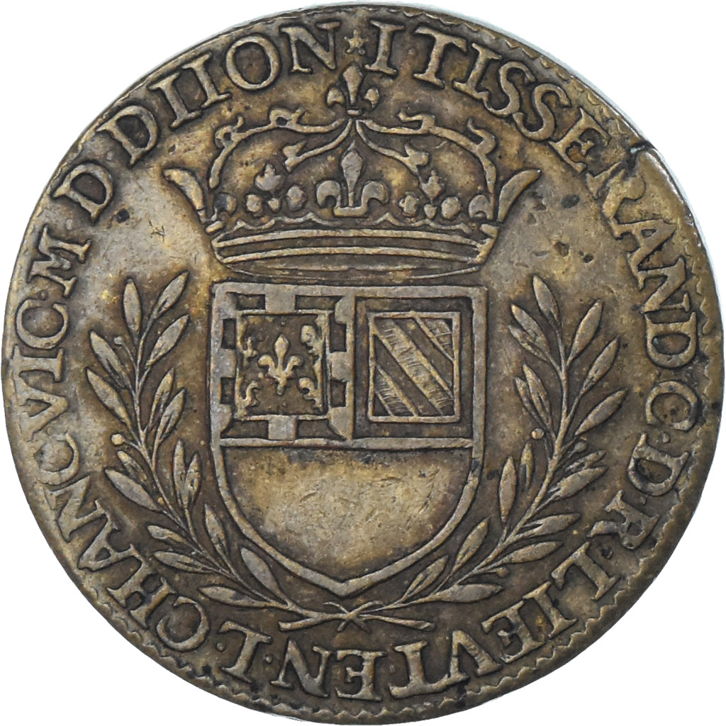 France, Jeton, Maires de Dijon, Jean Tisserand, 1635, TTB+, Laiton