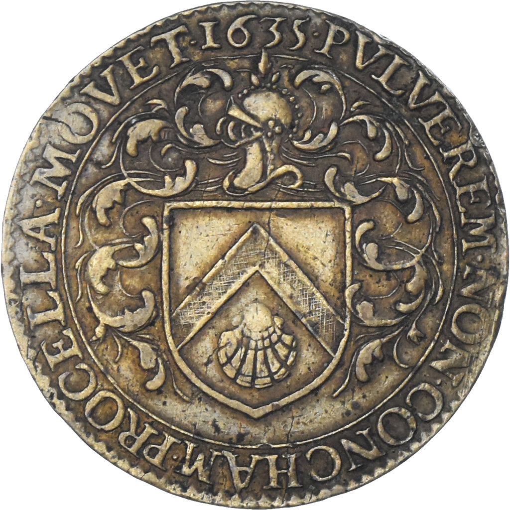France, Jeton, Maires de Dijon, Jean Tisserand, 1635, TTB+, Laiton