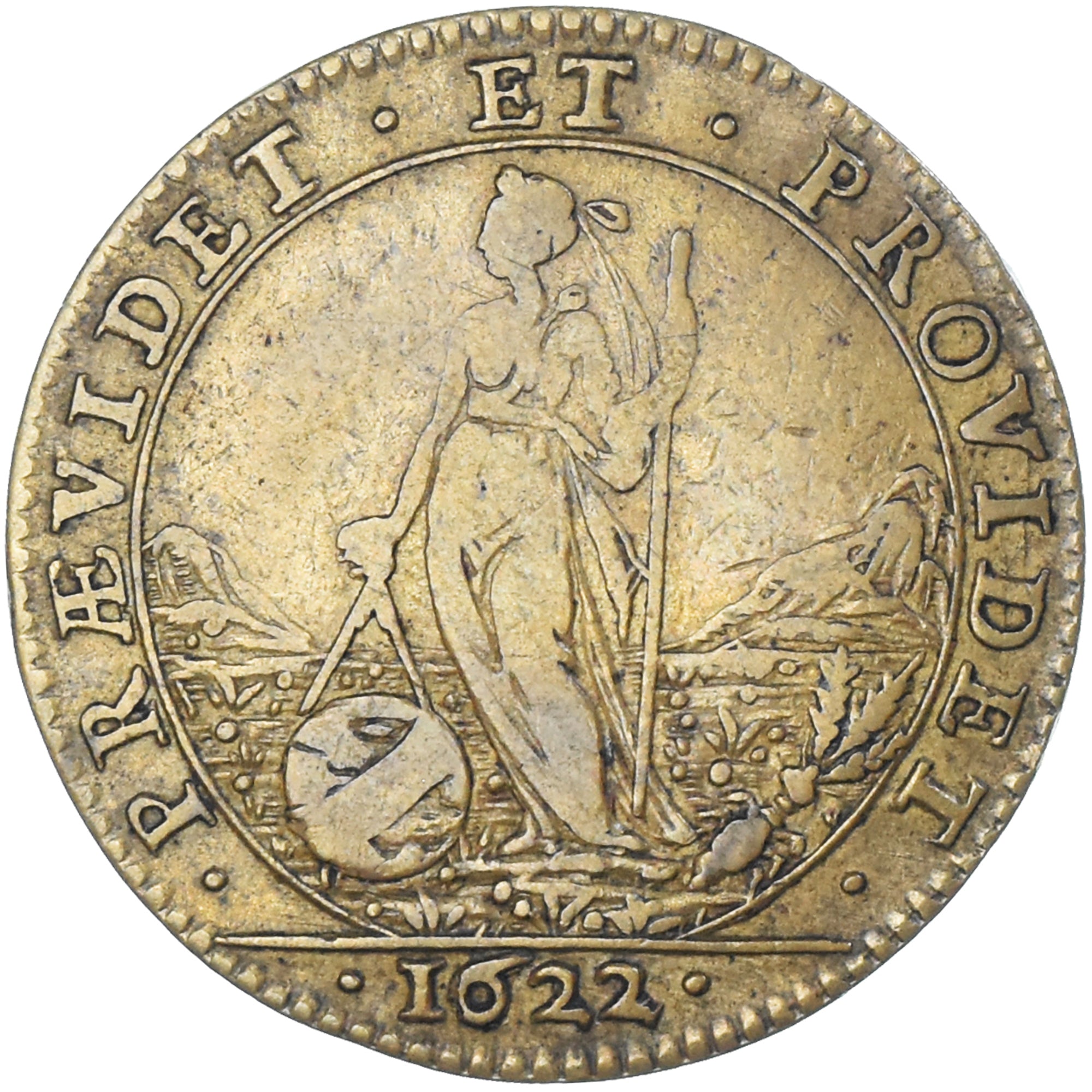 Frankreich, betaalpenning, Maires de Dijon, Bénigne le Compasseur, 1622, S+