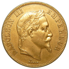 Francia, Napoleon III, Napoléon III, 100 Francs, 1866, Strasbourg, SPL-, Oro...