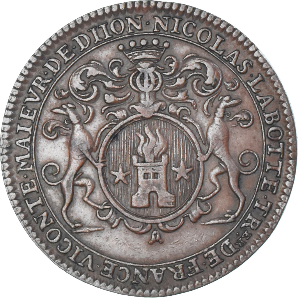 Frankreich, betaalpenning, Etats de Bourgogne, Maires de Dijon, Nicolas Labotte