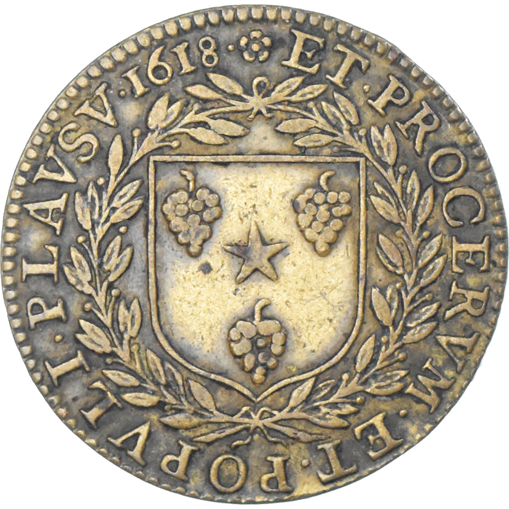 France, Token, Maires de Dijon, Pierre Fourneret, 1618, EF(40-45), Brass