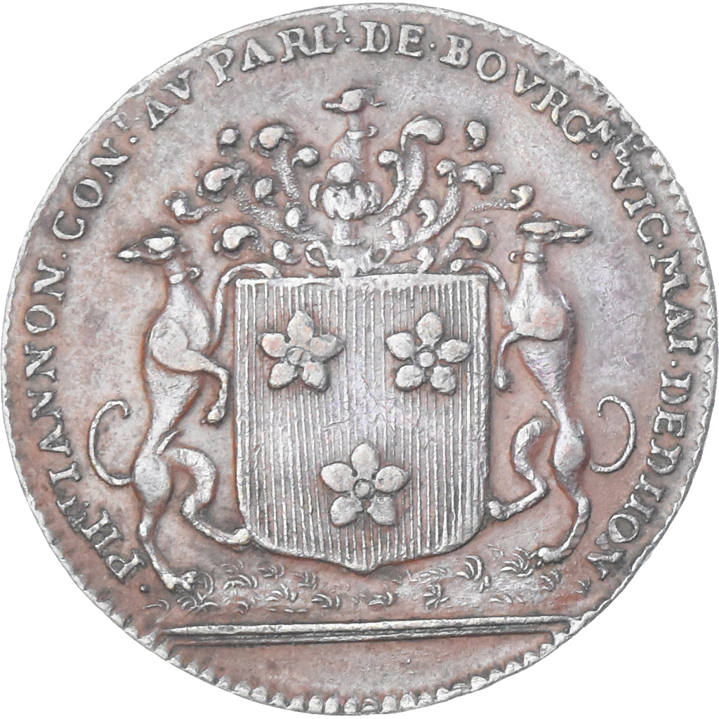 Francja, Token, Maires de Dijon, Philibert Jannon, 1693, EF(40-45), Brązowy