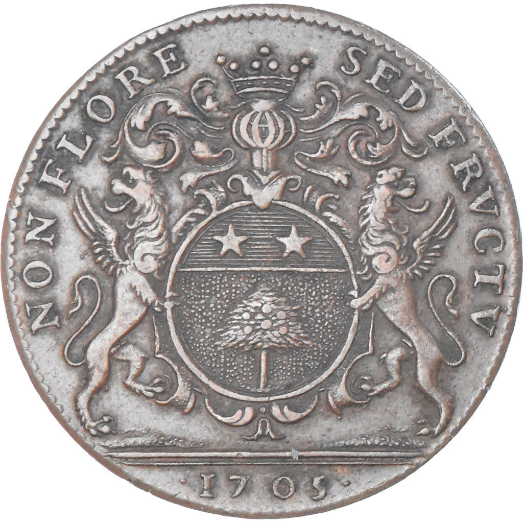 Francia, zeton, Maires de Dijon, Julien Clopin, 1705, MBC+, Cobre