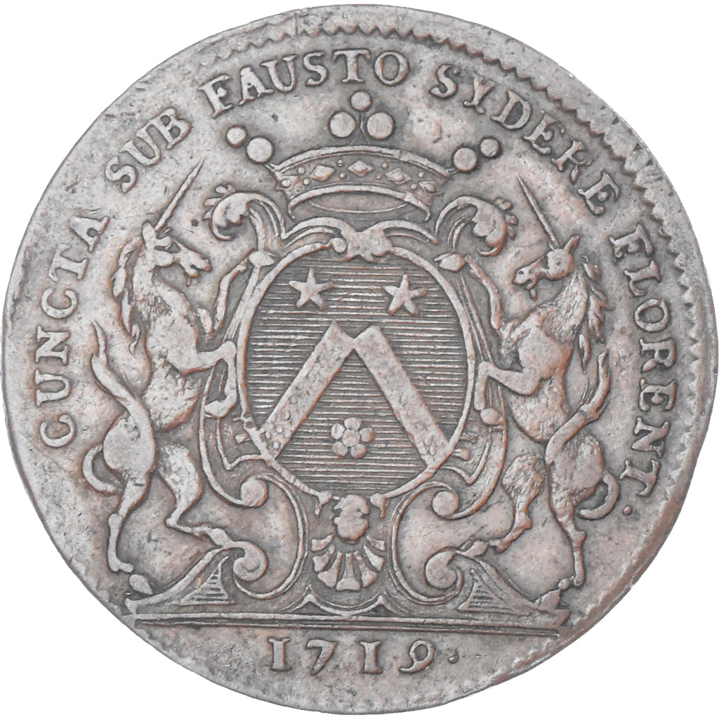 Frankrijk, Token, Maires de Dijon, Etienne Baudinet, 1719, ZF, Koper