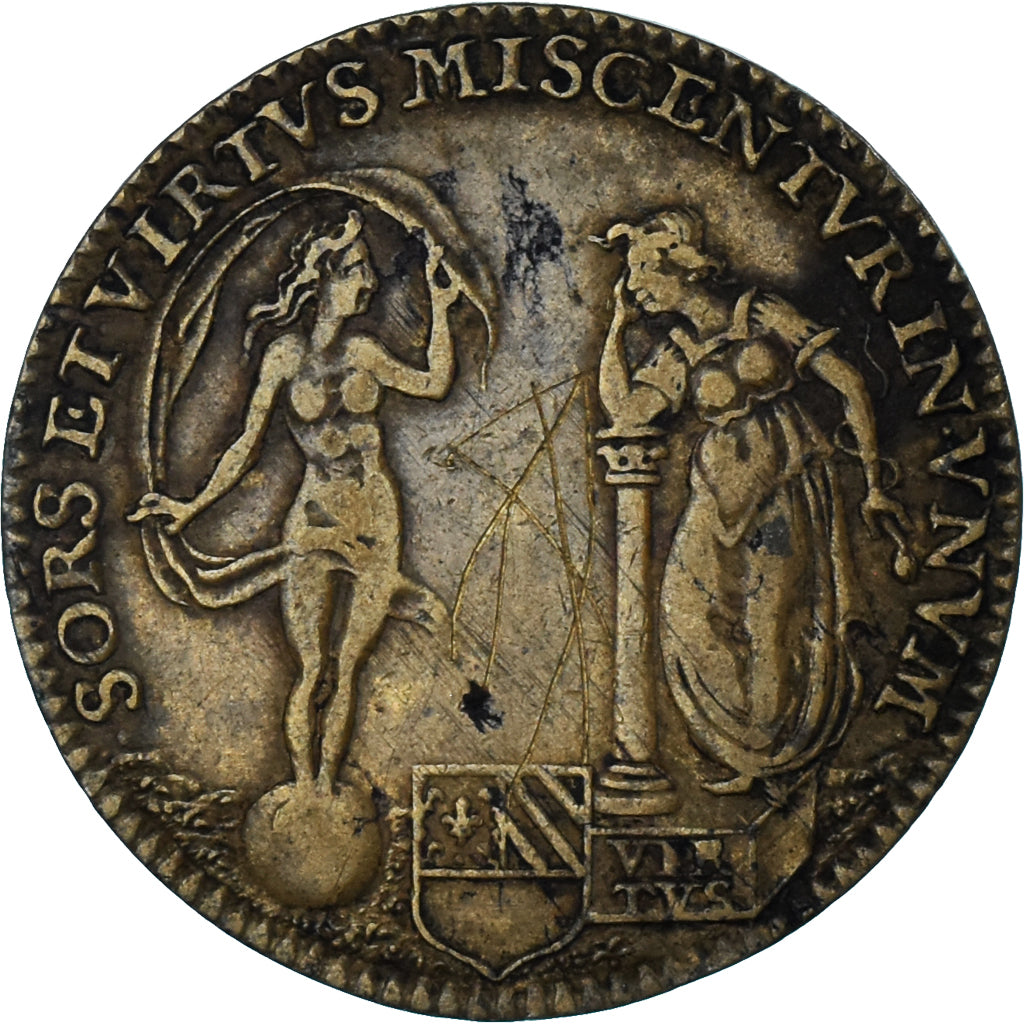 France, Jeton, Maires de Dijon, Étienne de Loisie, 1607, TTB, Laiton