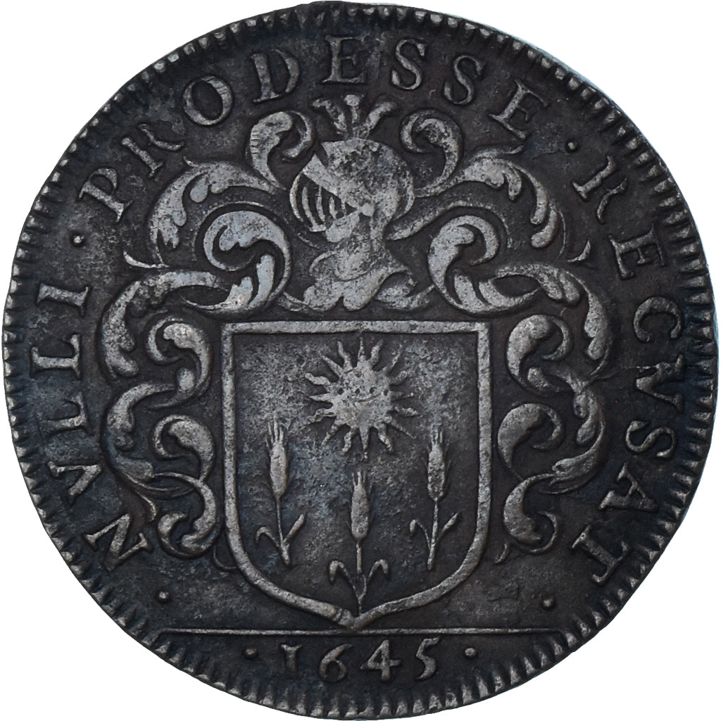 Francja, Token, Maires de Dijon, Jacques Soirot, 1645, EF(40-45), Miedź