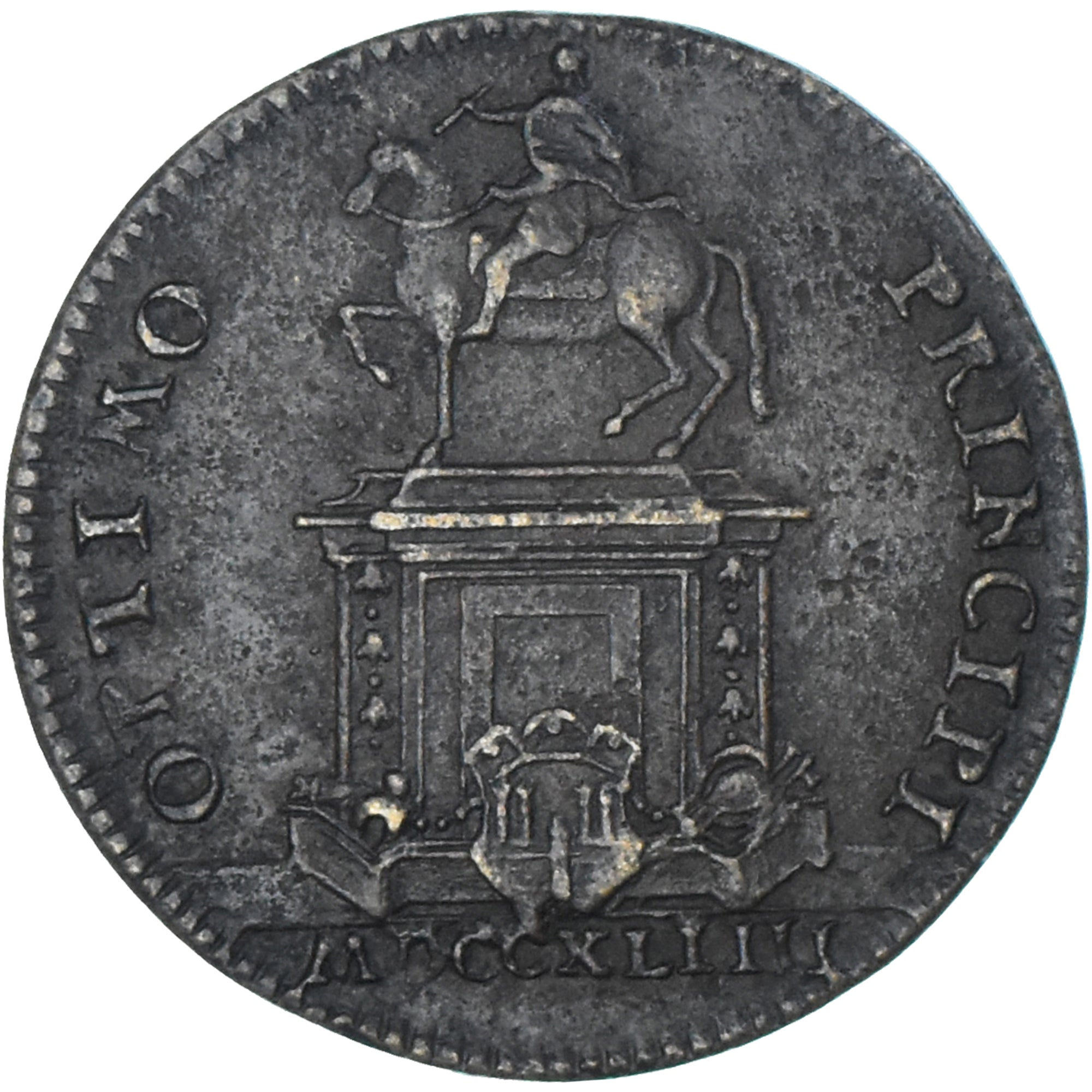 Francia, ficha, Statue de Louis XV à Bordeaux, 1744, BB+, Ottone