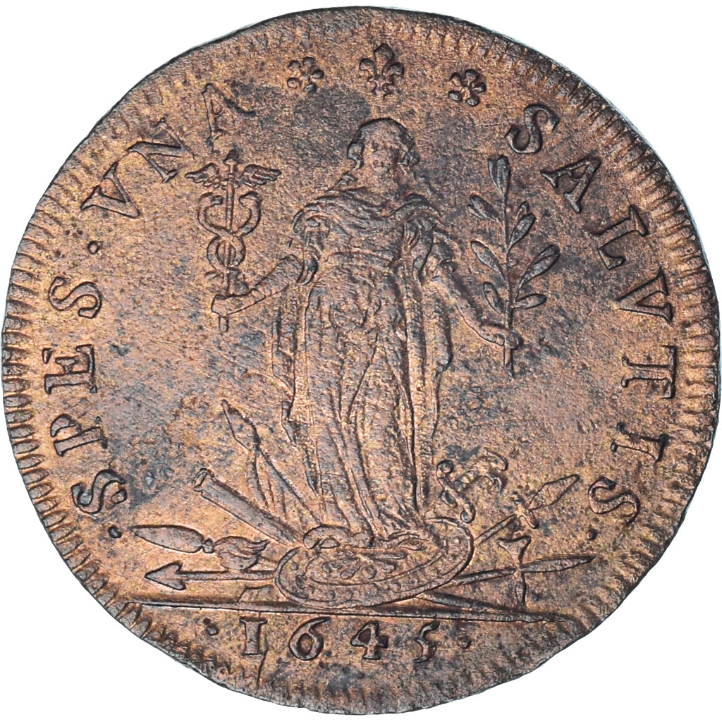 France, Token, Etats de Bourgogne,  l’Espoir de Paix, 1645, EF(40-45), Copper