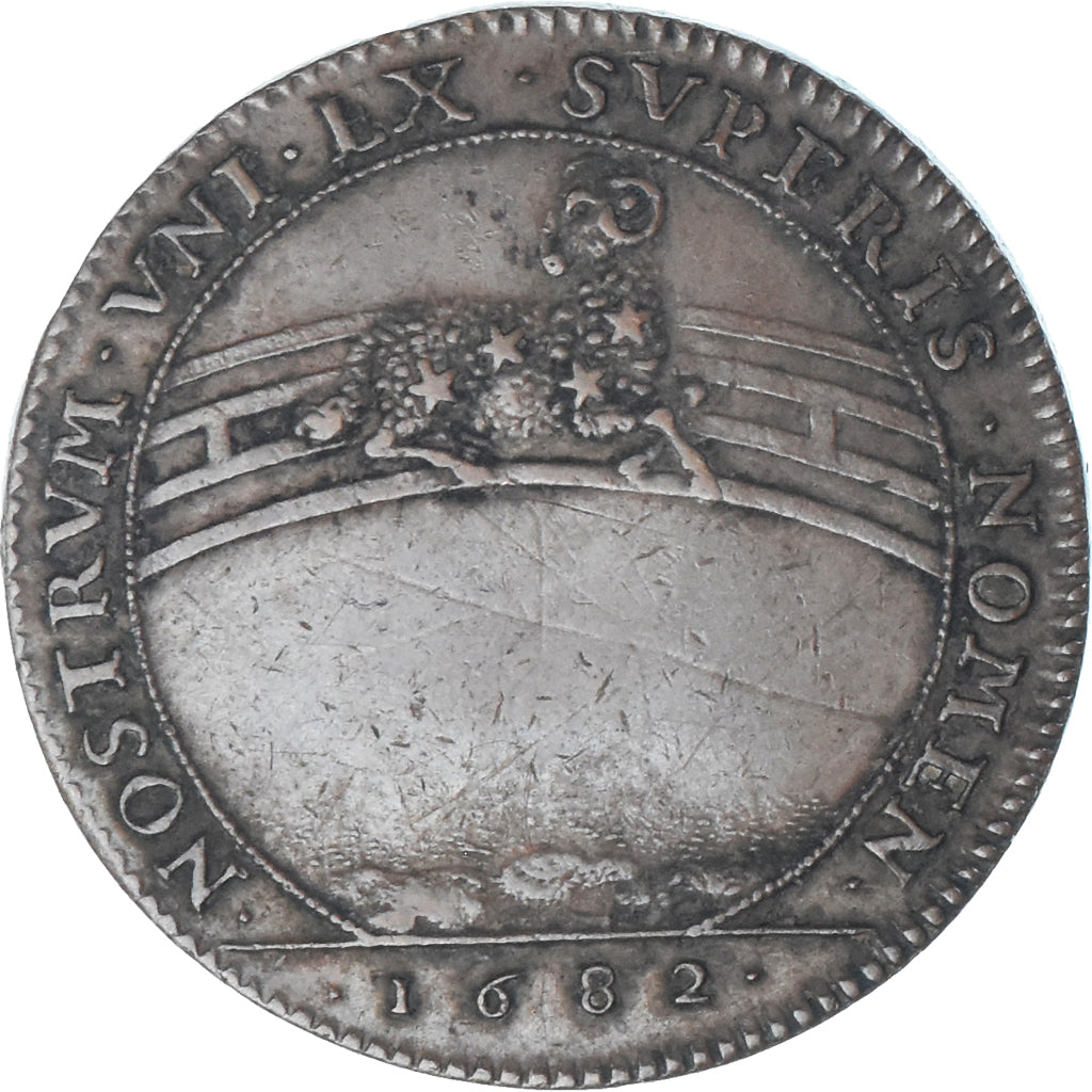Francia, zeton, Naissance du petit-fils de Louis XIV, 1682, MBC+, Cobre