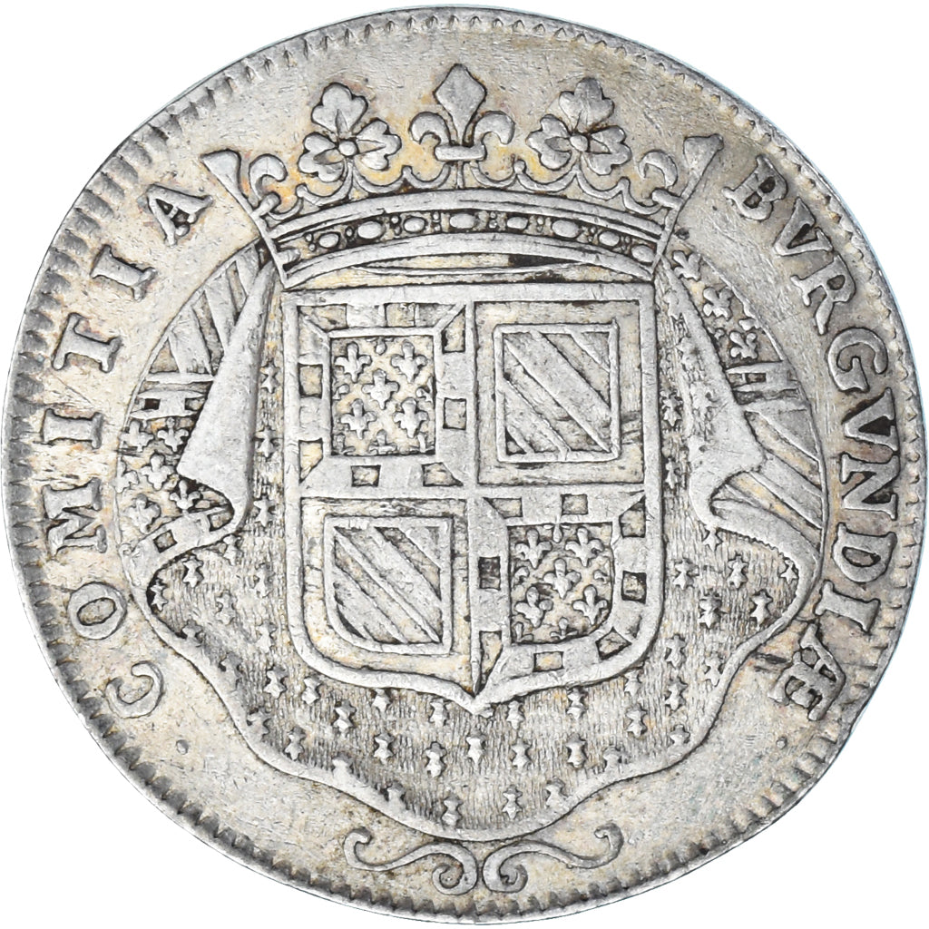France, Token, États de Bourgogne, La paix menacée, 1701, VF(30-35), Silver