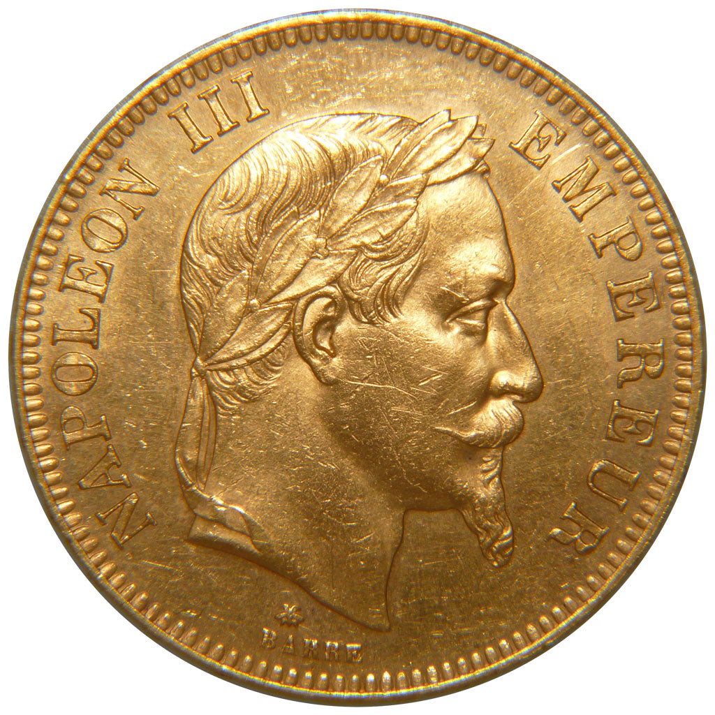 FRANCE, Napoléon III, 100 Francs, 1868, Paris, KM #802.1, AU(55-58), Gold, G...